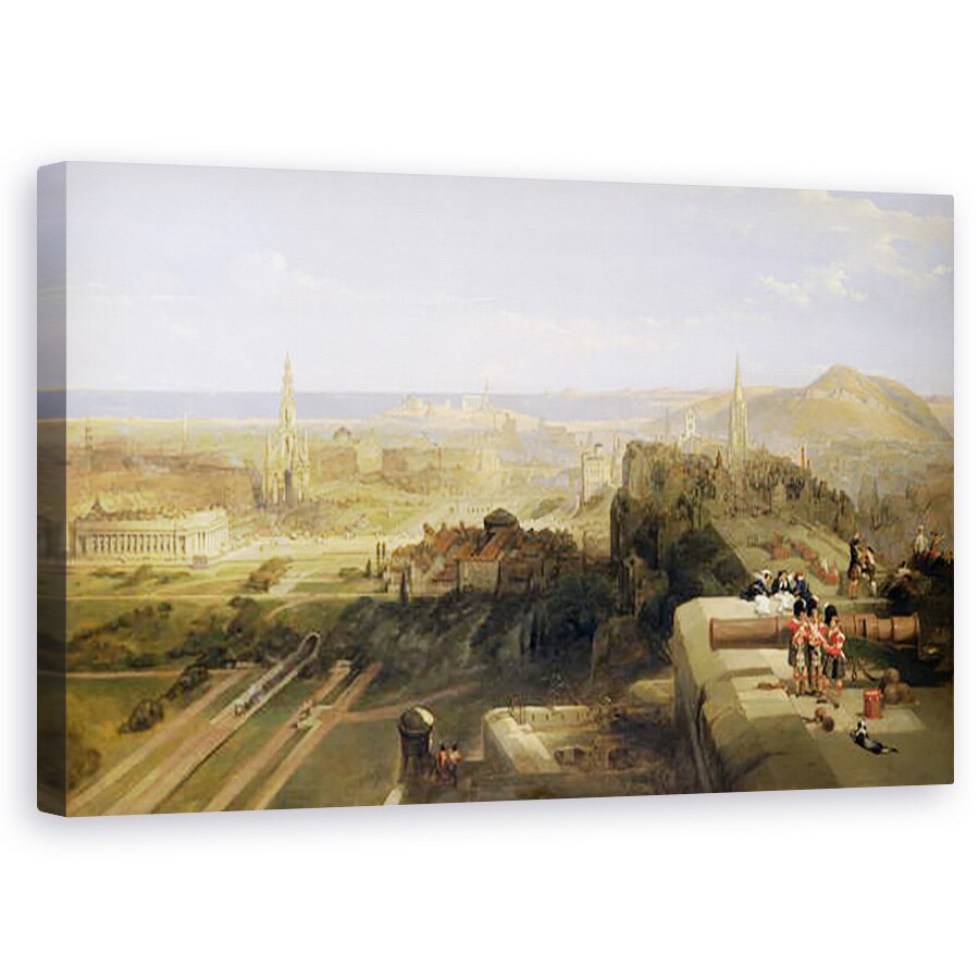 Tablou canvas - David Roberts - Edinburgh de la castel, 50 x 80 cm