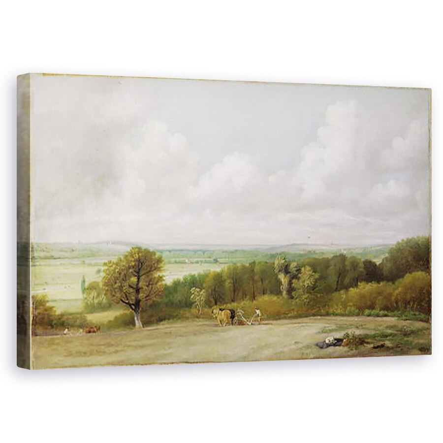 Tablou canvas - John Constable - Peisaj, Scene de arat in Suffolk O Summerland c.1824 , 50 x 80 cm
