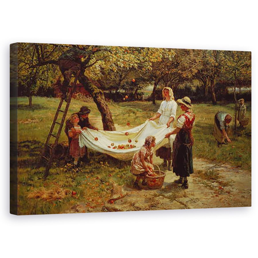 Tablou canvas - Frederick Morgan - Culegatorii de mere, 60 x 100 cm