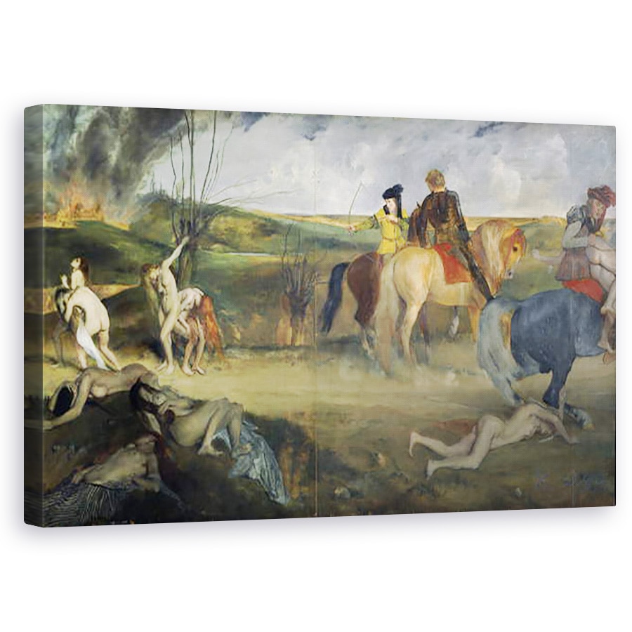 Tablou canvas - Edgar Degas - Scena razboiului in Evul Mediu, 60 x 100 cm