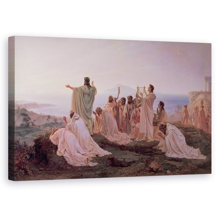 Tablou canvas - Fedor Andreevich Bronnikov - Imnul lui Pitagora la rasaritul soarelui, 50 x 80 cm