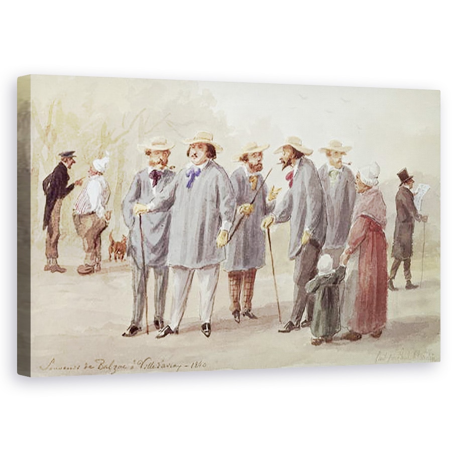 Tablou canvas - Paul Chardin - Balzac si prieteni la Ville dAvray in 1840, 50 x 80 cm