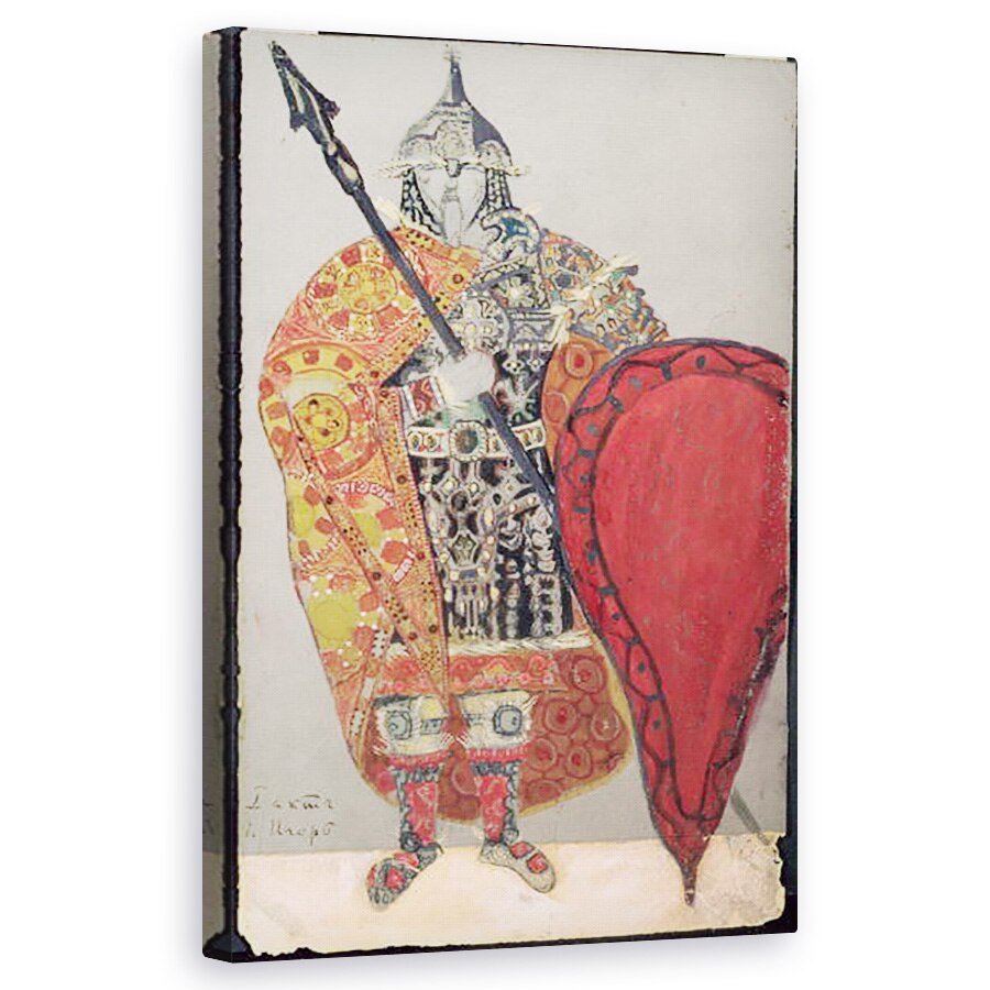 Tablou canvas - Nicholas Roerich - Design-ul costumului pentru opera Printul Igor de Aleksandr Borodin 1833-87 1914 , 60 x 100 cm