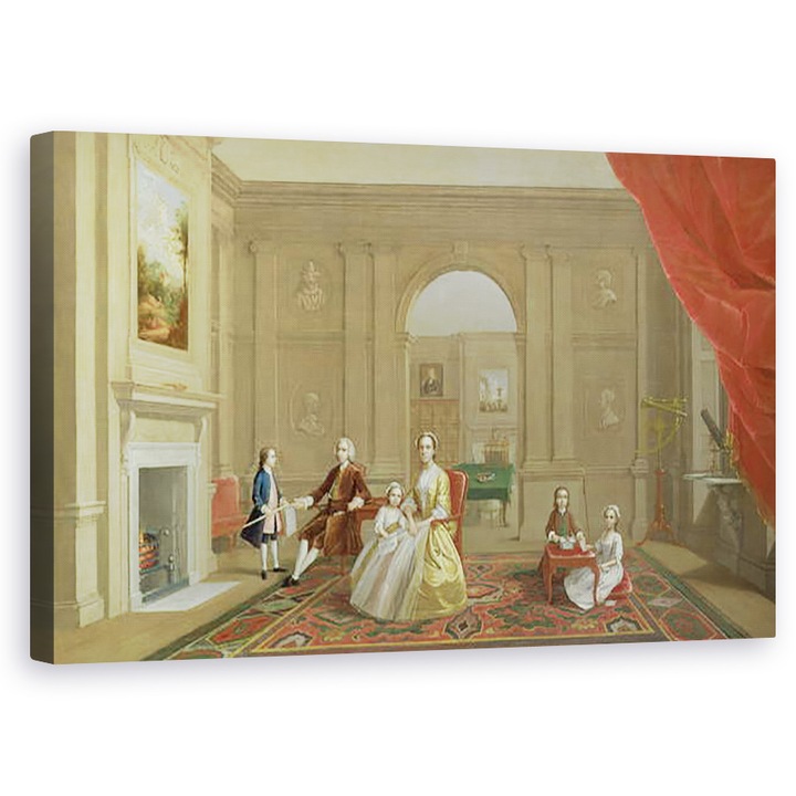 Tablou canvas - Arthur Devis - Familia John Bacon, 50 x 80 cm