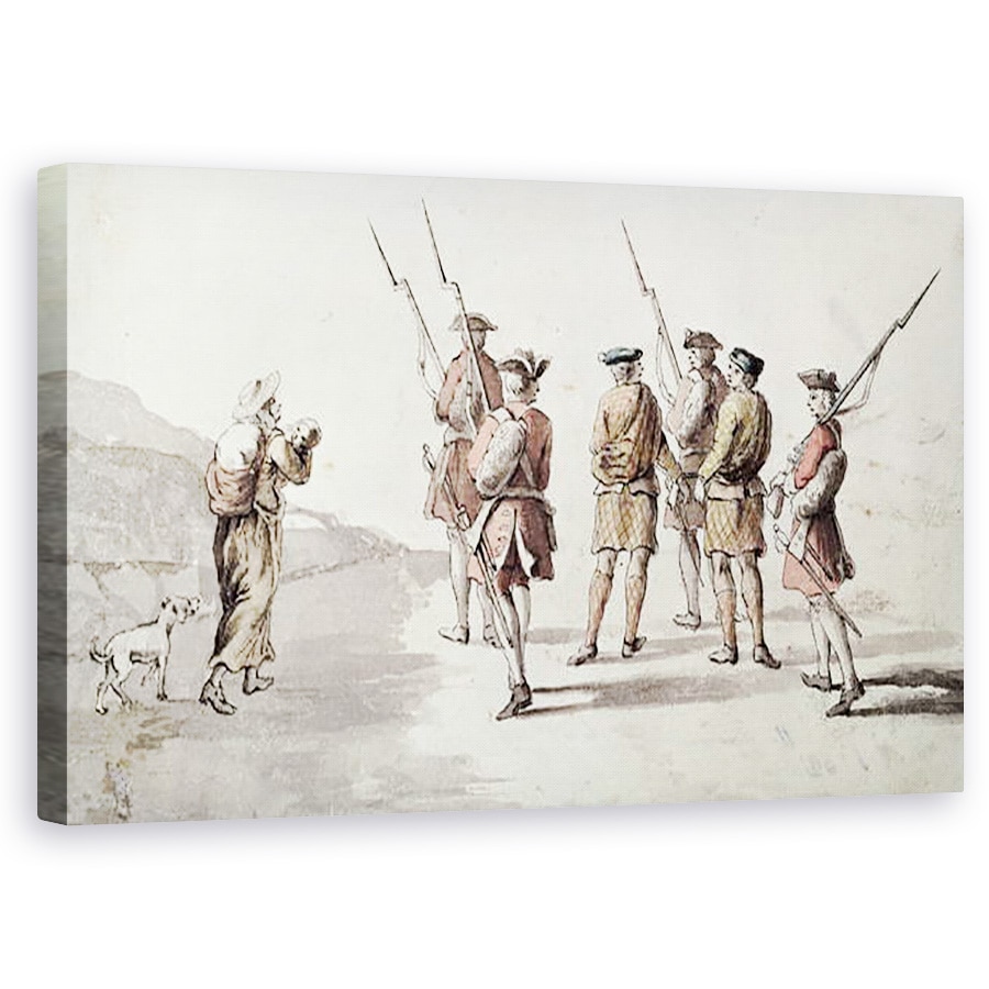 Tablou canvas - Scoala Engleza - Capturarea rebelului, Simon Fraser, 50 x 80 cm