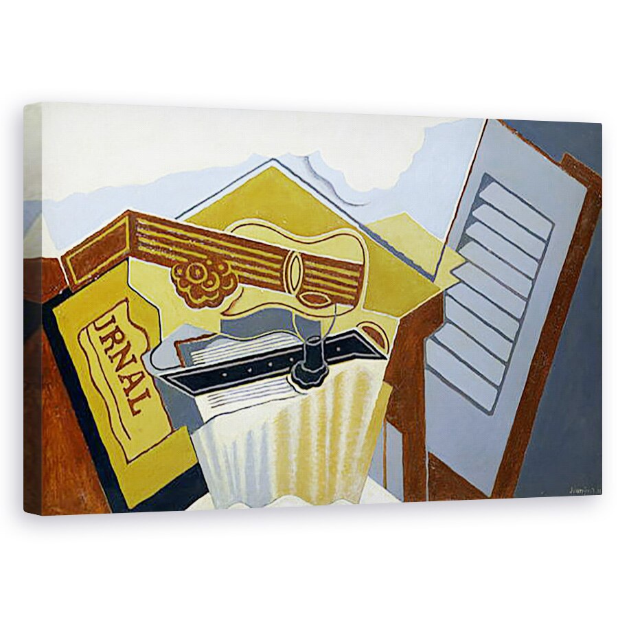 Tablou canvas - Juan Gris - Natura statica cu un nor alb , 60 x 100 cm