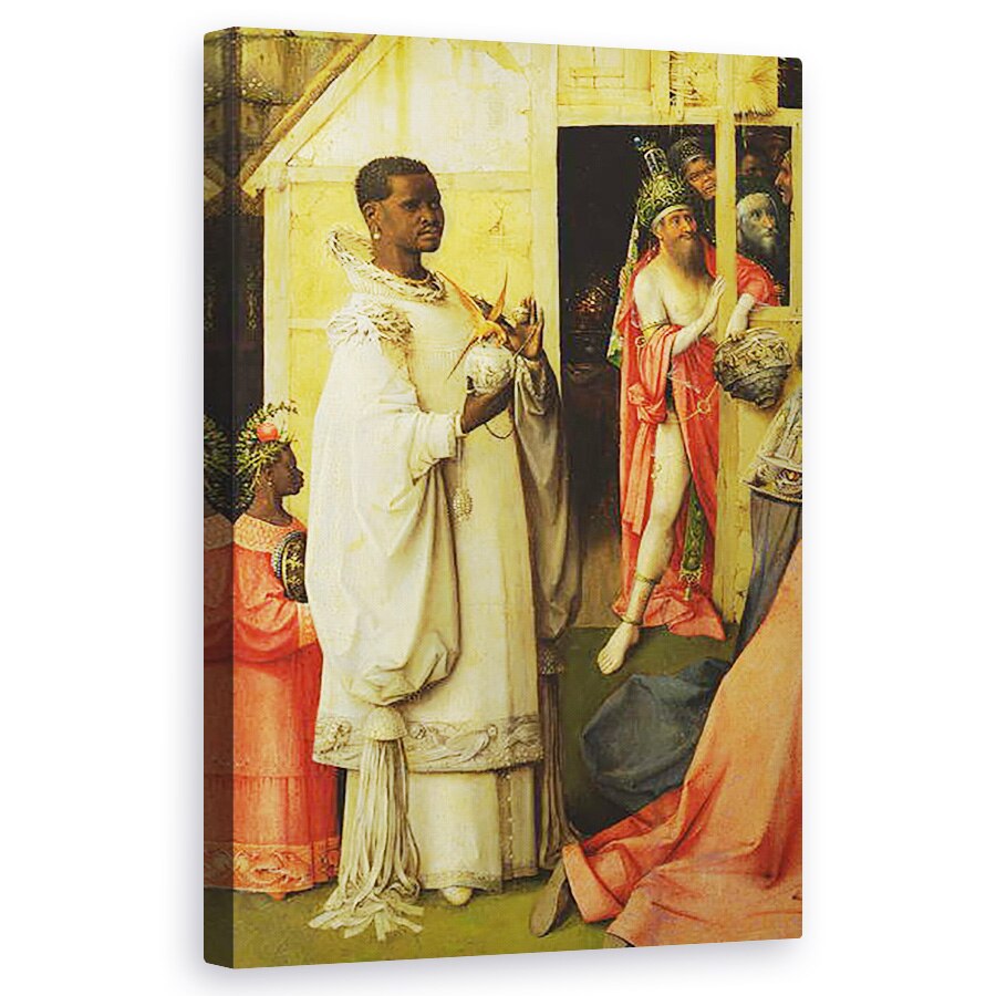 Tablou canvas - Hieronymus Bosch - Adorarea Magilor, detaliu al unuia dintre regi, 60 x 100 cm