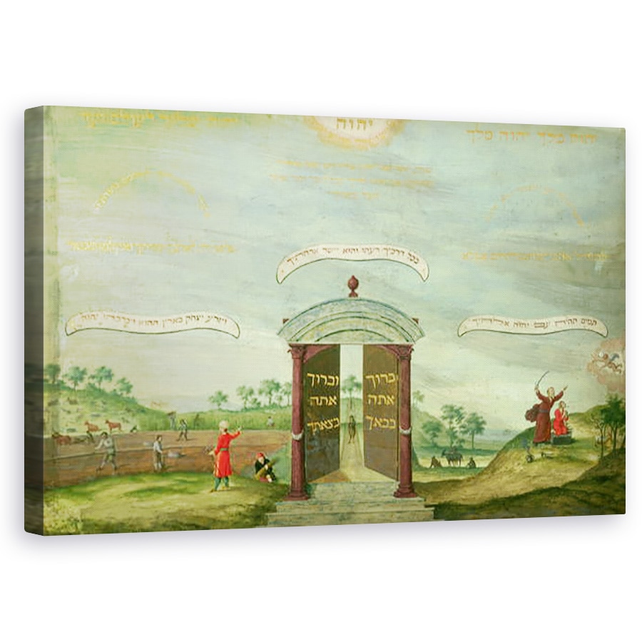 Tablou canvas - Scoala evreiasca - Sacrificiul lui Isaac , 50 x 80 cm