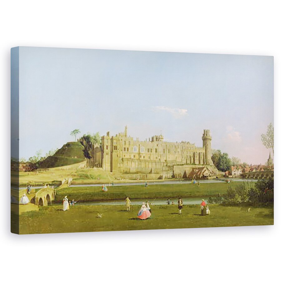 Tablou canvas - Canaletto - Castelul Warwick, 60 x 100 cm