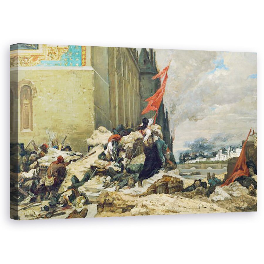 Tablou canvas - Georges Clairin - Arderea Tuileries, 50 x 80 cm