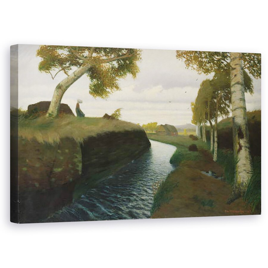 Tablou canvas - Otto Modersohn - Canal in Moorland, 50 x 80 cm