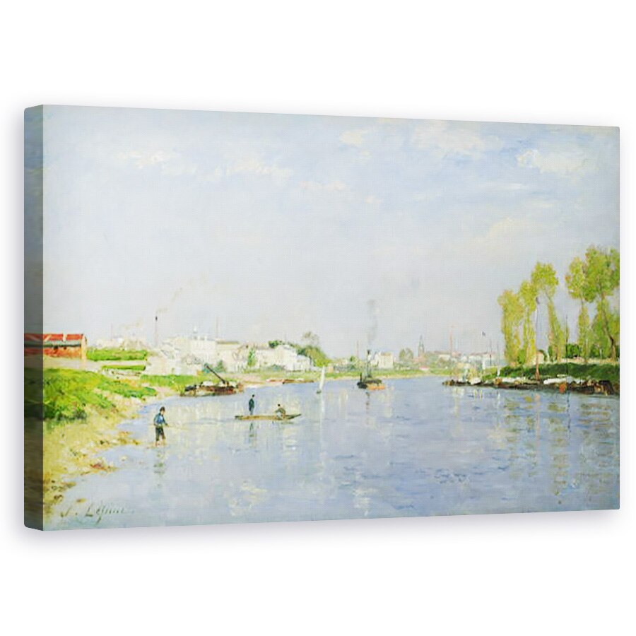 Tablou canvas - Stanislas Victor Edouard Lepine - Canalul Saint-Denis , 60 x 100 cm