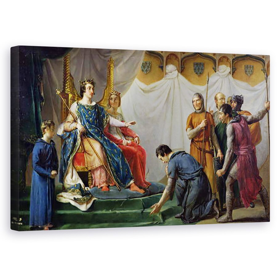 Tablou canvas - Georges Rouget - St. Louis 1214-70 Pardonning Mauclerc , 60 x 100 cm