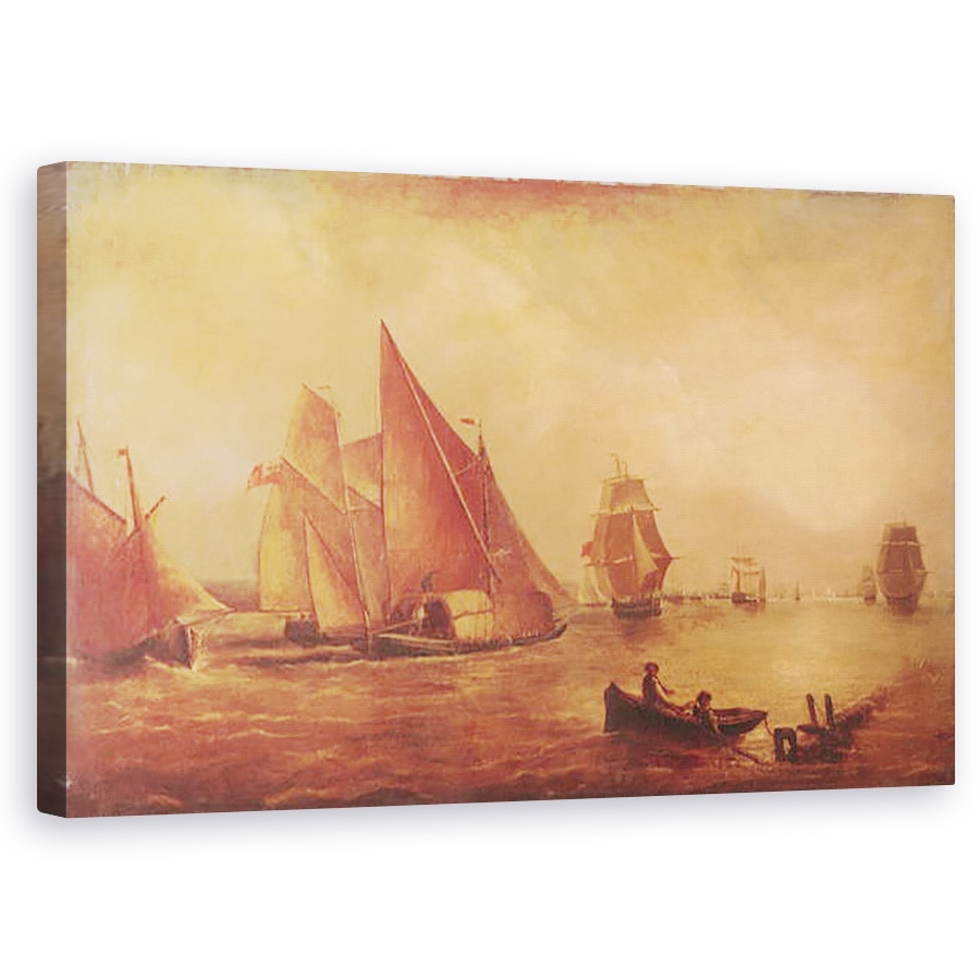 Tablou canvas - Joseph Mallord William Turner - Estuarul Tamisa si Medway , 60 x 100 cm