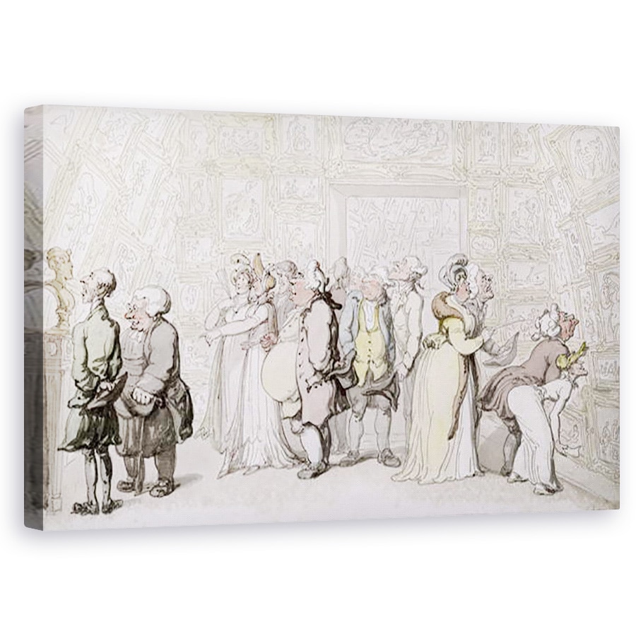 Tablou canvas - Thomas Rowlandson - Vizualizarea la Academia Regala, 50 x 80 cm