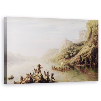 Tablou canvas - Jean Antoine Theodore Gudin - Jacques Cartier 1491-1557 Descoperirea raului St. Lawrence in 1535, 60 x 100 cm Tablou canvas - Jean Antoine Theodore Gudin - Jacques Cartier 1491-1557 Descoperirea raului St. Lawrence in 1535, 60 x 100 cm