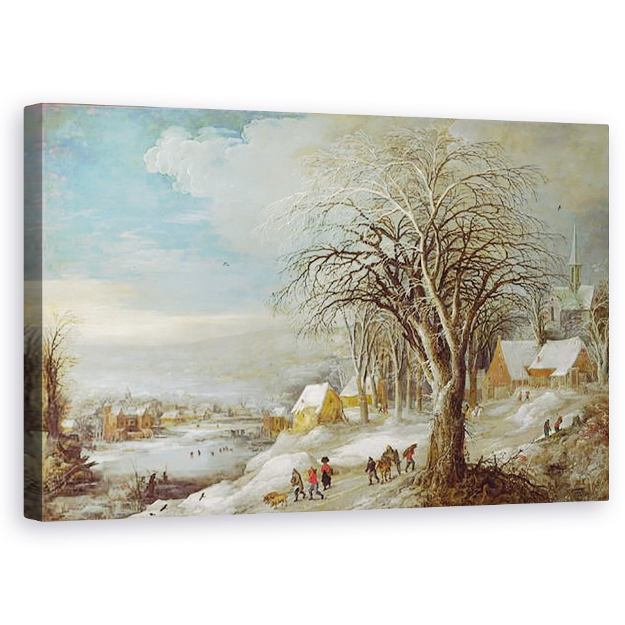 Tablou canvas - Josse de Momper the Younger - Peisaj iarna , 60 x 100 cm