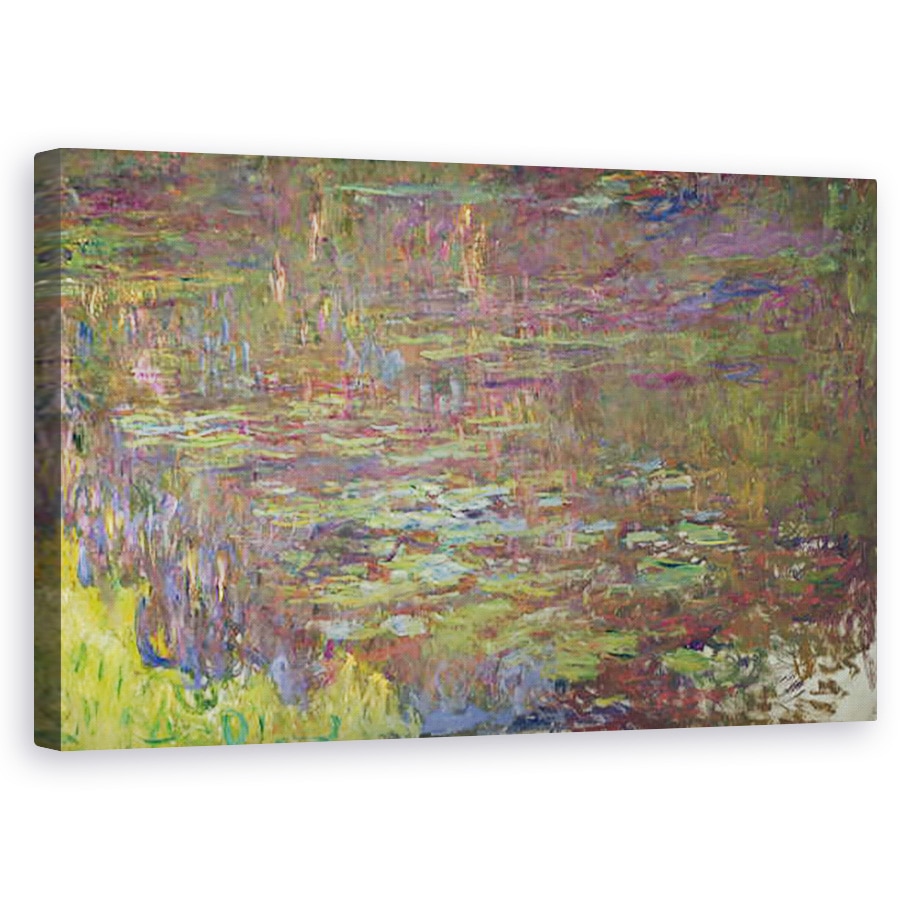 Tablou canvas - Claude Monet - Nuferi la Sunset, detalii din partea dreapta, 60 x 100 cm