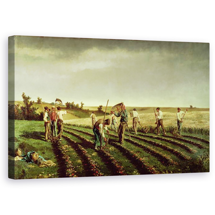 Tablou canvas - Pierre Edmond Alexandre Hedouin - Sainfoin culege in Chambaudouin, 60 x 100 cm