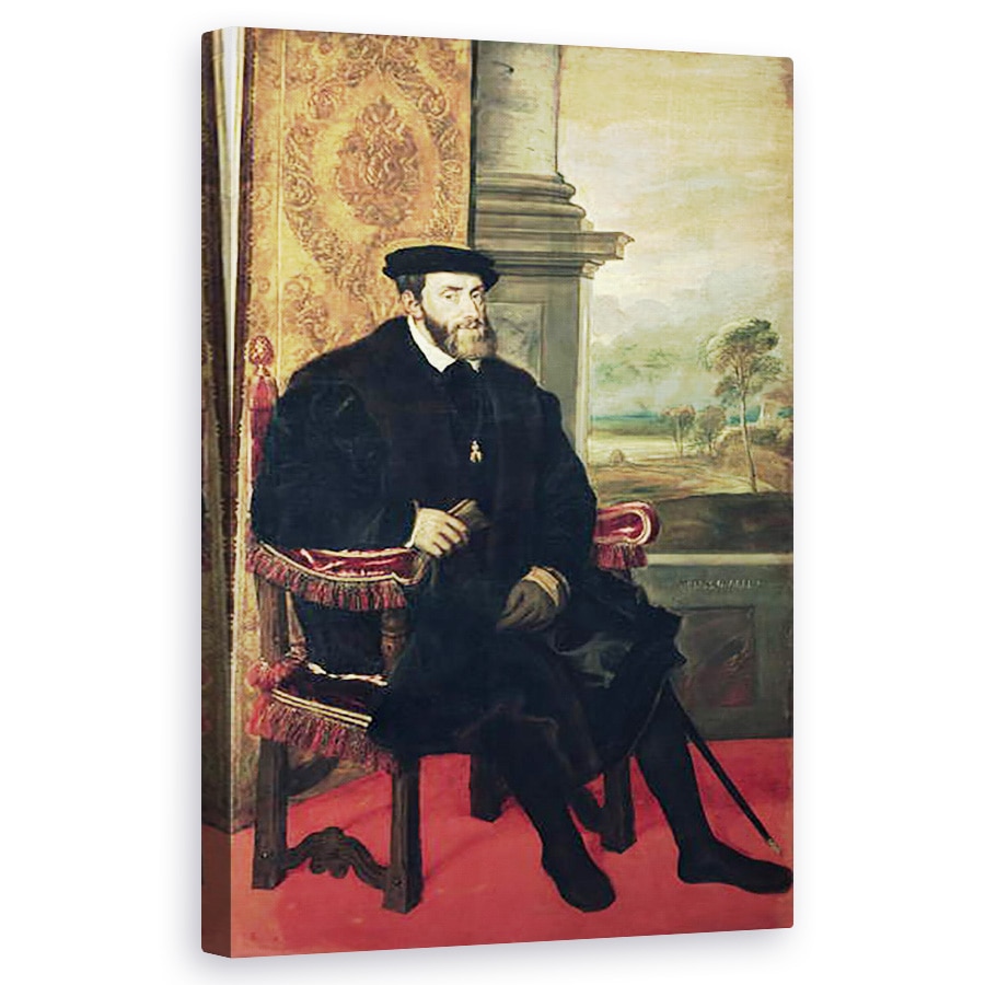 Tablou canvas - Titian - Portretul imparatului Carol al V-lea, 60 x 100 cm
