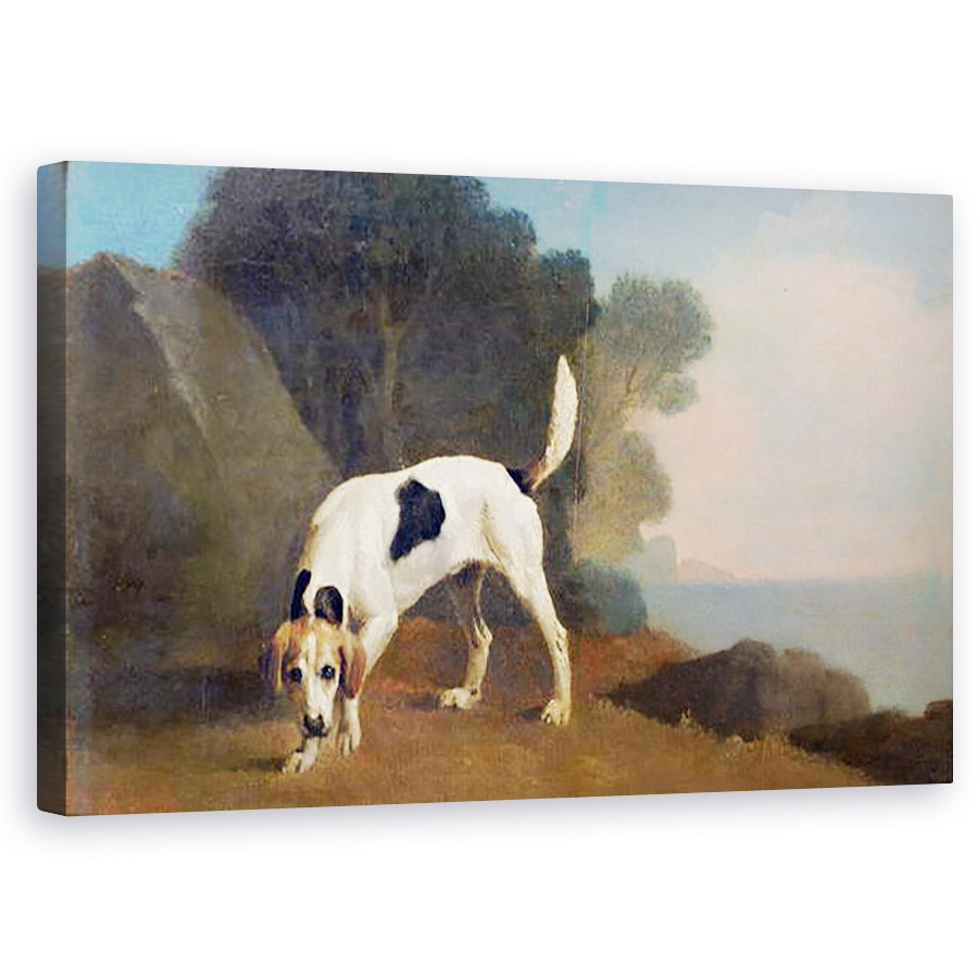 Tablou canvas - George Stubbs - Foxhound pe parfum, 50 x 80 cm