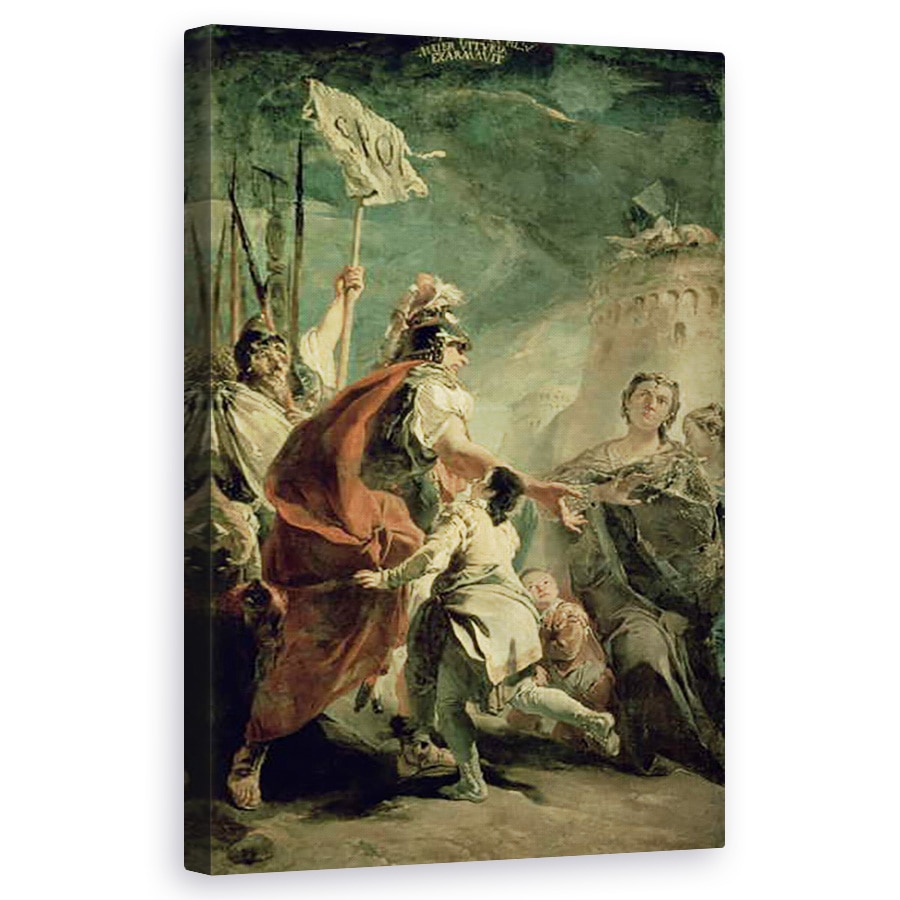 Tablou canvas - Giovanni Battista Tiepolo - Coriolanus in imprejurimile Romei, 60 x 100 cm