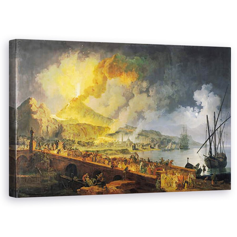 Tablou canvas - Pierre Jacques Volaire - Eruptia Vezuviului in 1771, 50 x 80 cm