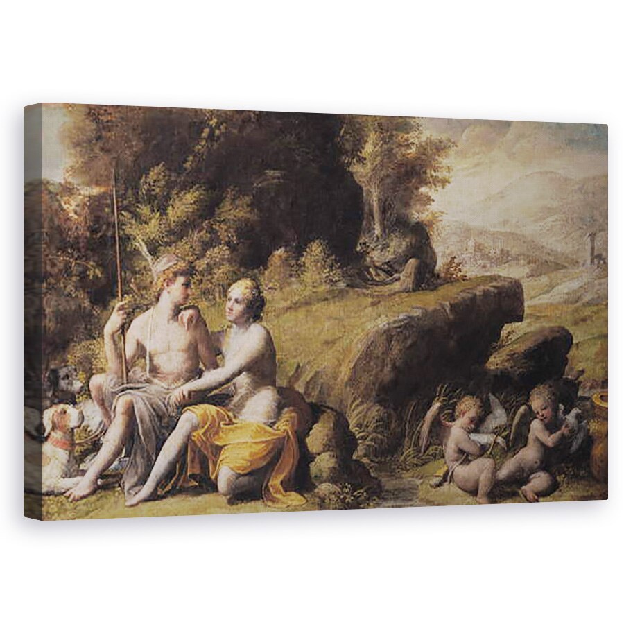 Tablou canvas - Scoala Franceza - Scena mitologica , 50 x 80 cm