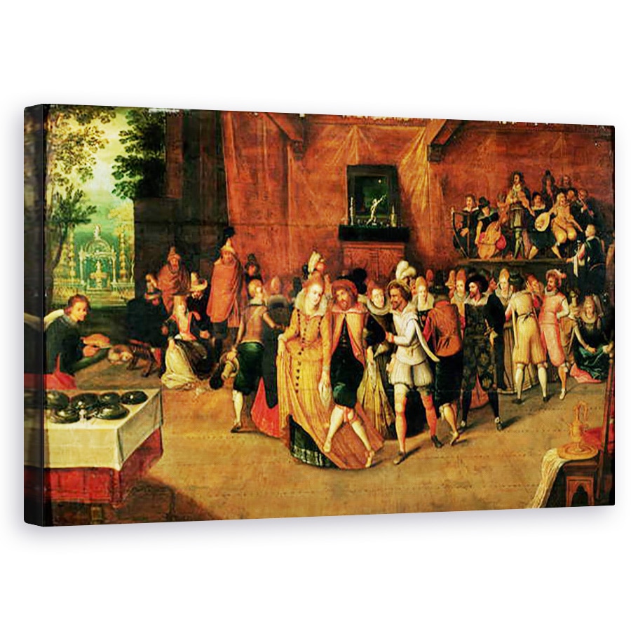 Tablou canvas - Scoala Franceza - Minge in timpul domniei lui Henri III, 60 x 100 cm