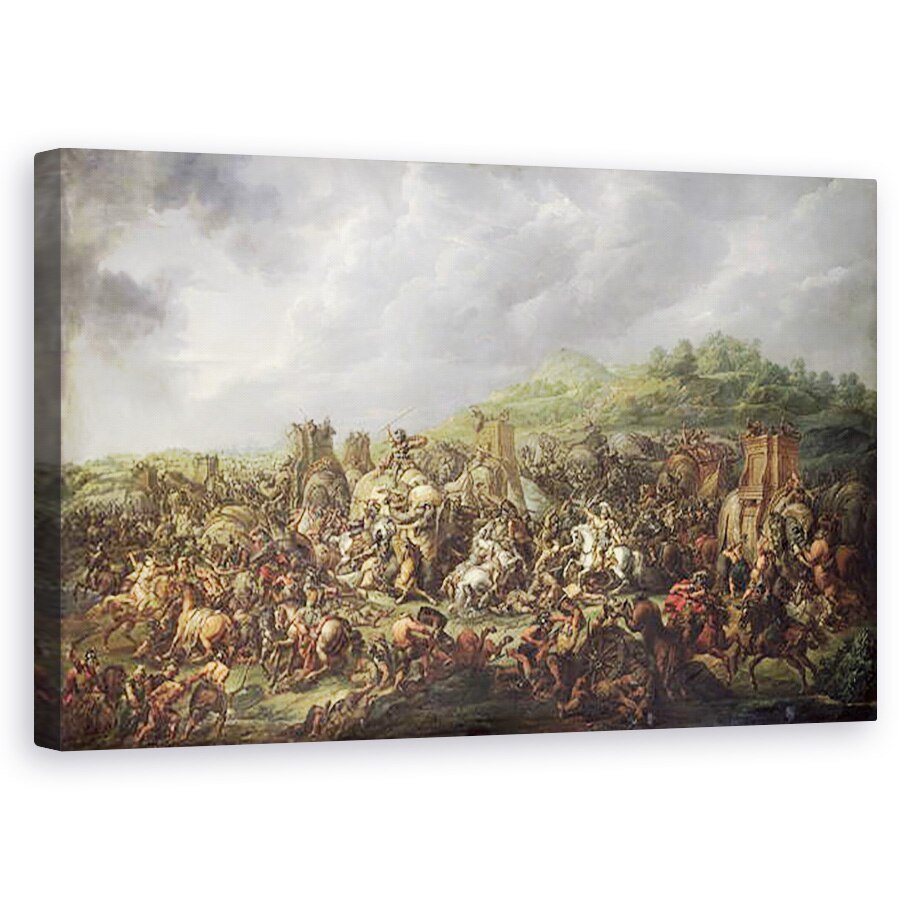 Tablou canvas - Francois Louis Joseph Watteau - infrangerea lui Porus de Alexandru cel Mare 356-323 i.Hr. 327 i.Hr. , 60 x 100 cm