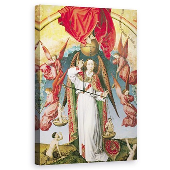 Tablou canvas - Rogier van der Weyden - Sfantul Mihail cantarind sufletele, de la Judecata de Apoi, 50 x 80 cm Tablou canvas - Rogier van der Weyden - Sfantul Mihail cantarind sufletele, de la Judecata de Apoi, 50 x 80 cm