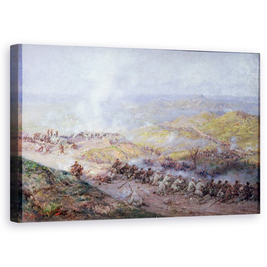 Tablou canvas - Pawel Kowalewsky - O scena din razboiul ruso-turc din 1877-78, 60 x 100 cm