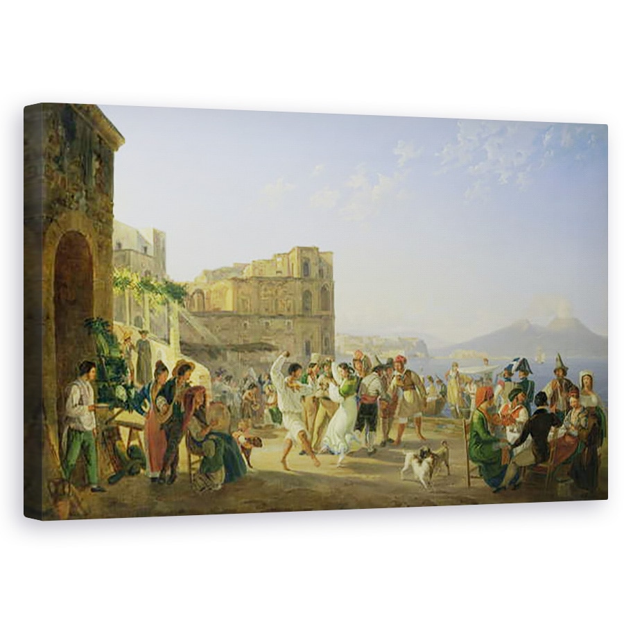 Tablou canvas - Carl Wilhelm Goetzloff - Dans Italian, Napoli, 60 x 100 cm