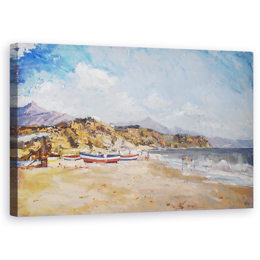 Tablou canvas - Christopher Glanville - Plaja si munti, Nerja, 60 x 100 cm