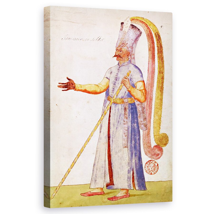 Tablou canvas - Scoala Franceza - Un Janissary sau soldat, 60 x 100 cm