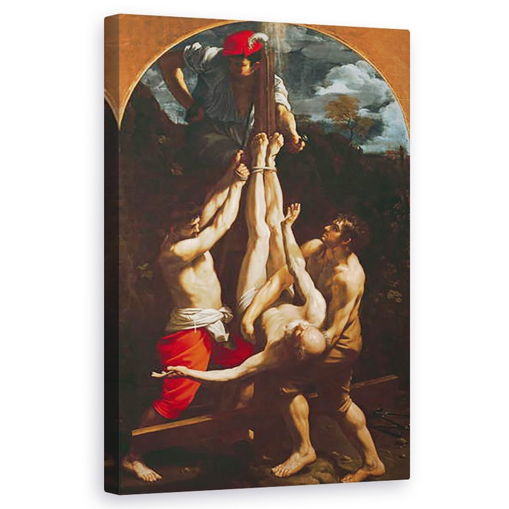 Картина на платно - Гуидо Рени - Разпятието на Свети Петър, 50 x 80 cm