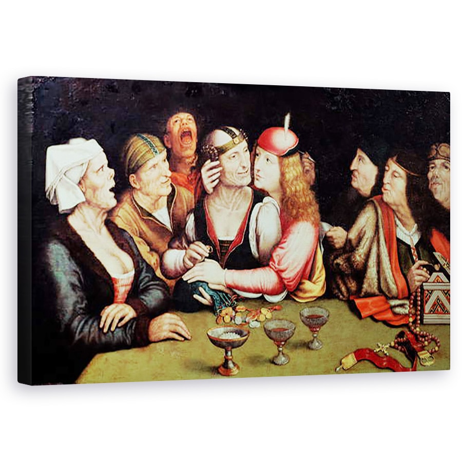 Tablou canvas - Quentin Massys - Contractul de casatorie , 60 x 100 cm