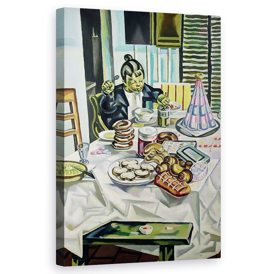 Tablou canvas - Maria Blanchard - Copilul cu prajituri, 60 x 100 cm