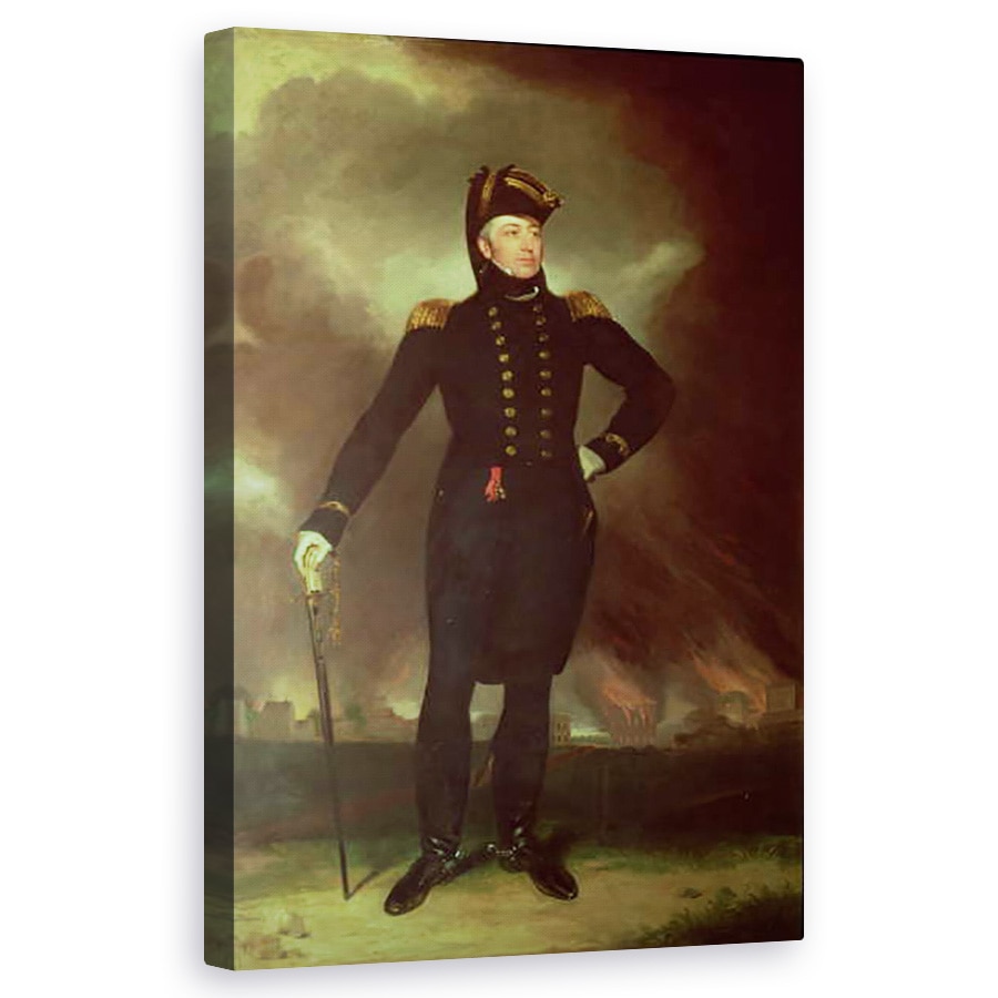 Tablou canvas - John James Halls - Portret De Sir George Cockburn 1772-1853, 50 x 80 cm