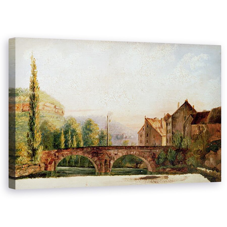 Tablou canvas - Gustave Courbet - Pont de Nahin la Ornans, 60 x 100 cm