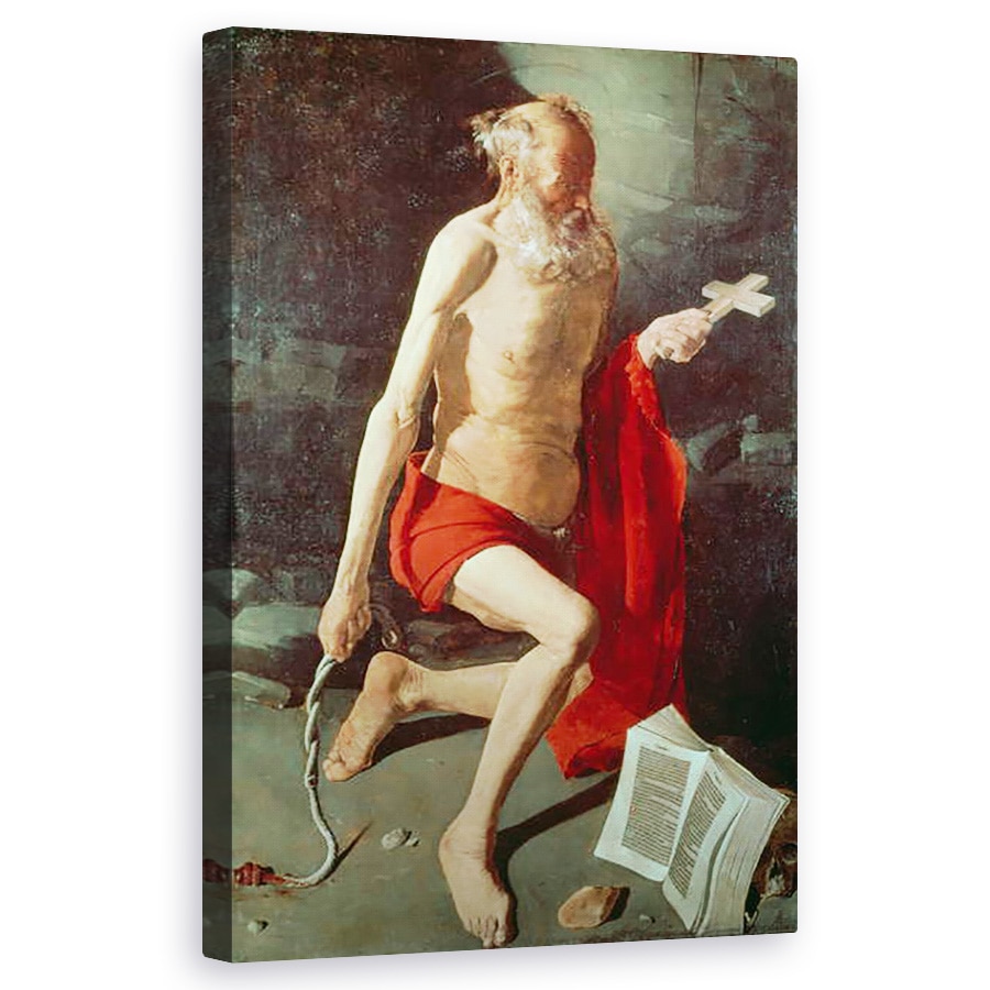 Tablou canvas - Georges de la Tour - St. Jerome, 60 x 100 cm