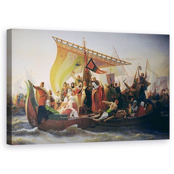 Tablou canvas - Emile Signol - Trecerea Bosforului de catre Godfrey de Bouillon c.1060-1100 si fratele sau, Baldwin, in 1097, 60 x 100 cm Tablou canvas - Emile Signol - Trecerea Bosforului de catre Godfrey de Bouillon c.1060-1100 si fratele sau, Baldwin, in 1097, 60 x 100 cm