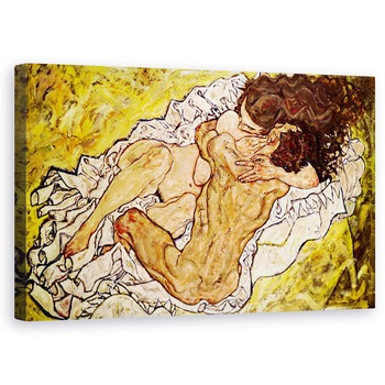 Tablou canvas - Egon Schiele - imbratisarea, 60 x 100 cm Tablou canvas - Egon Schiele - imbratisarea, 60 x 100 cm