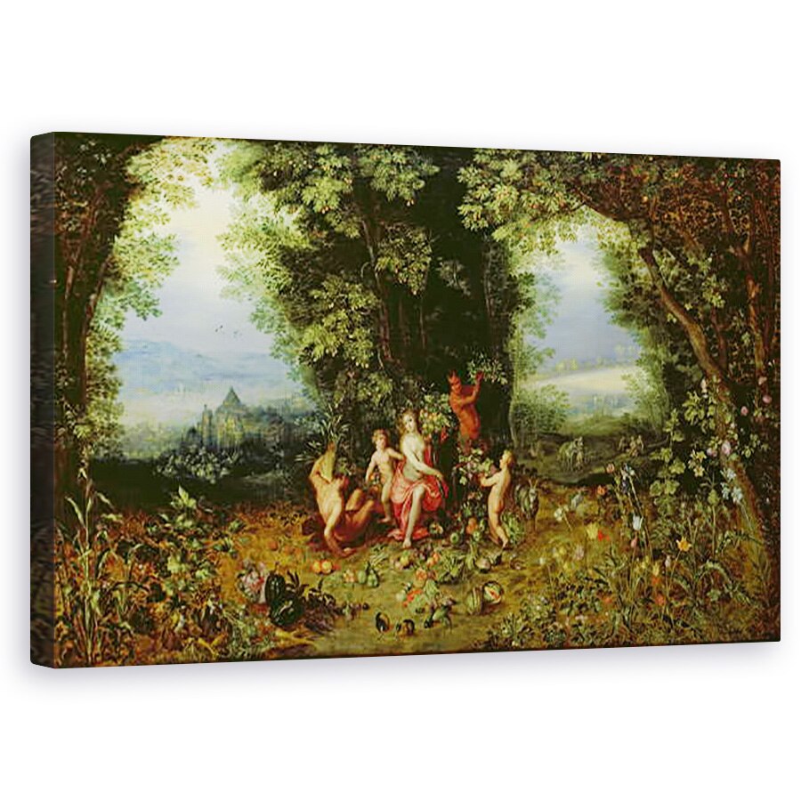 Tablou canvas - Jan Brueghel - Alegorie a Pamantului , 60 x 100 cm