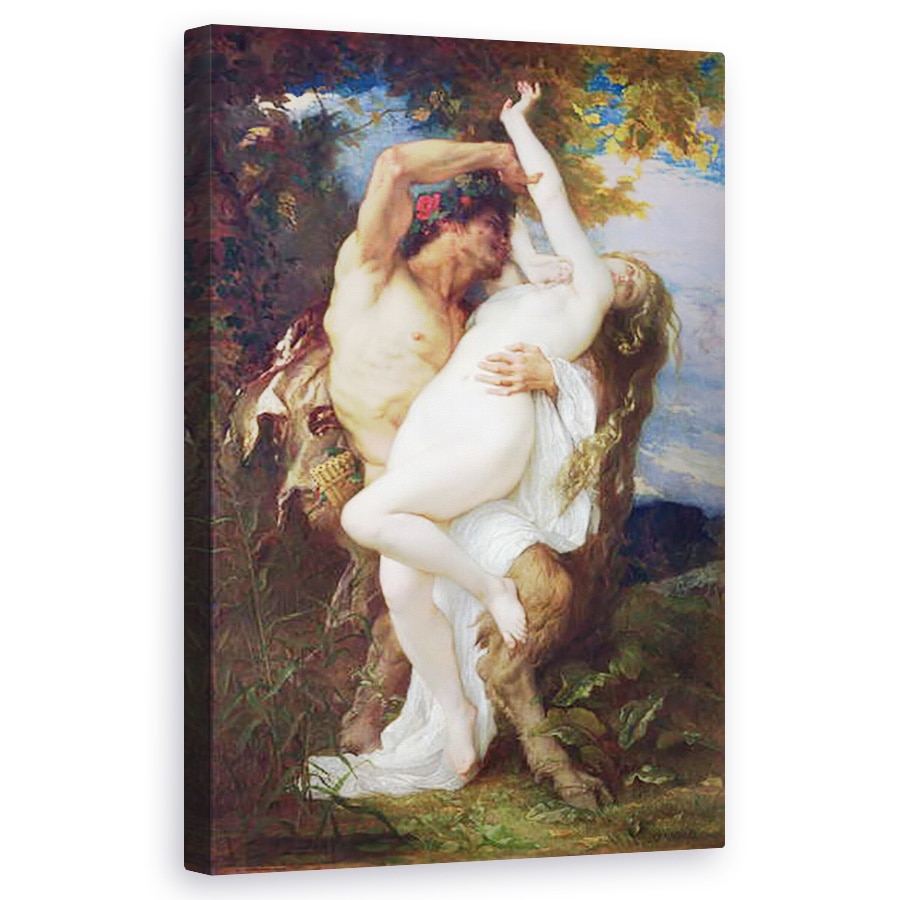 Tablou canvas - Alexandre Cabanel - Nimfa rapita de un Faun, 60 x 100 cm