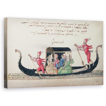 Tablou canvas - Niclauss Kippell - MS W.477 fol.13 Scena din Costume de carte a lui Kippell, 60 x 100 cm Tablou canvas - Niclauss Kippell - MS W.477 fol.13 Scena din Costume de carte a lui Kippell, 60 x 100 cm