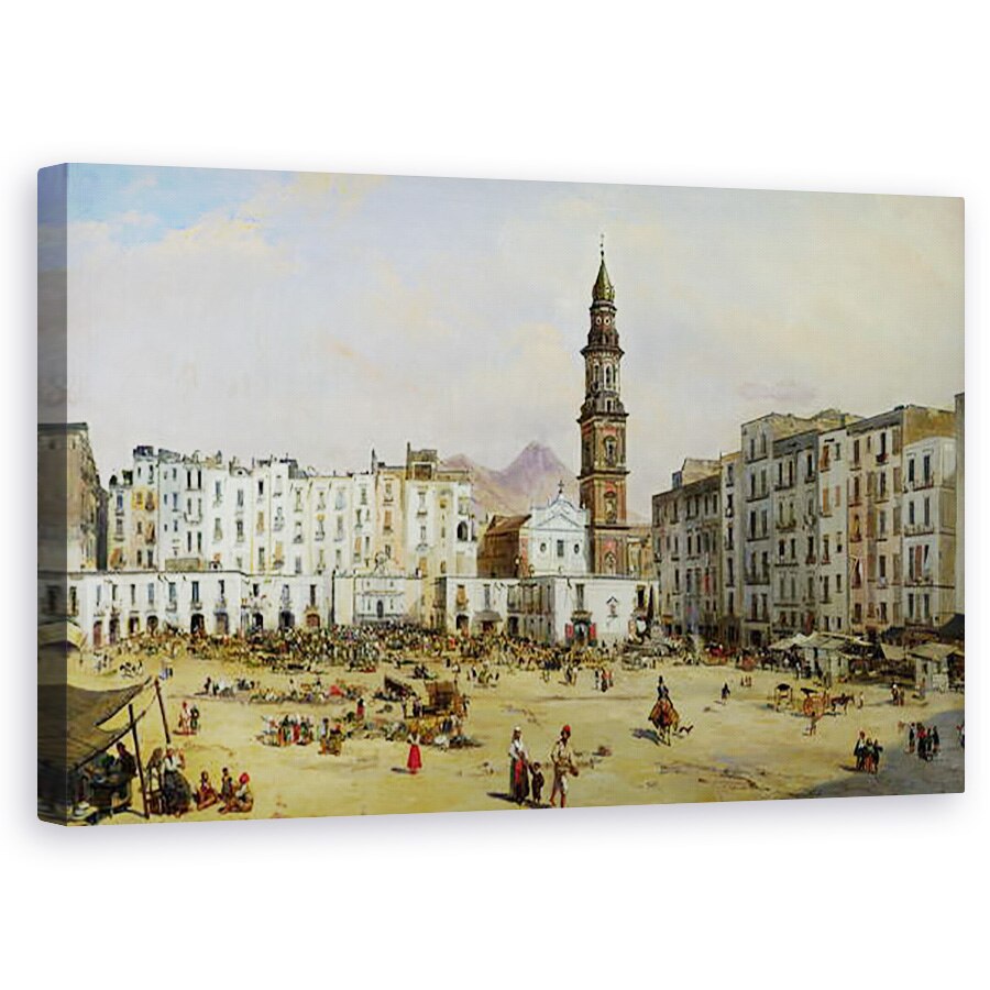 Tablou canvas - Jean Auguste Bard - Piazza Mazaniello, 60 x 100 cm
