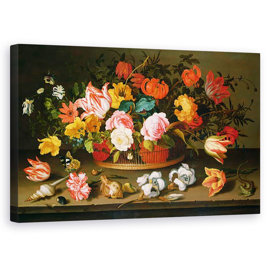 Tablou canvas - Balthasar van der Ast - Cos de Flori, 60 x 100 cm