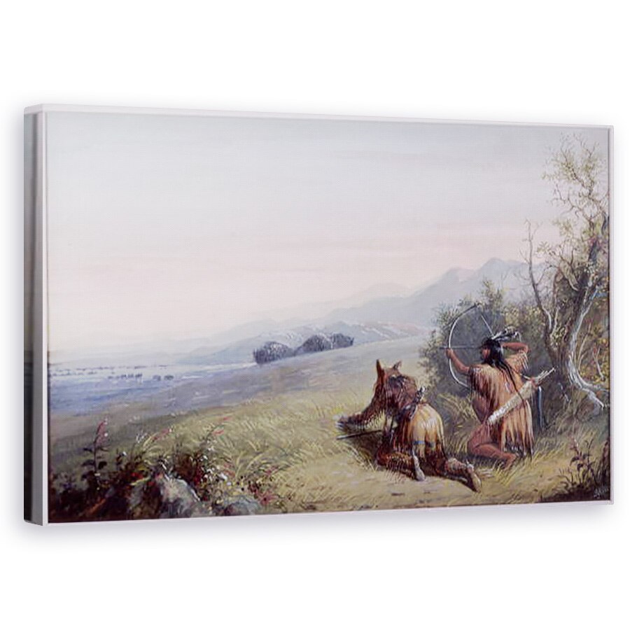 Tablou canvas - Alfred Jacob Miller - Se apropie Buffalo, 60 x 100 cm