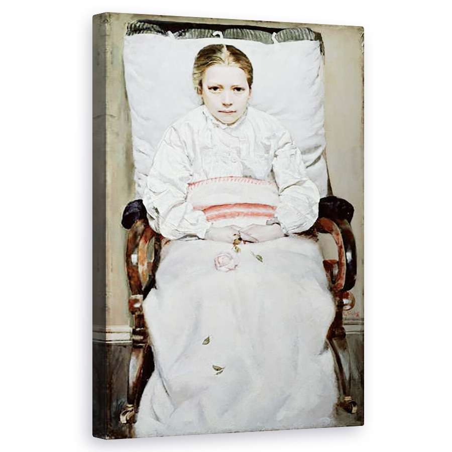 Tablou canvas - Christian Krohg - Fata bolnava, 60 x 100 cm